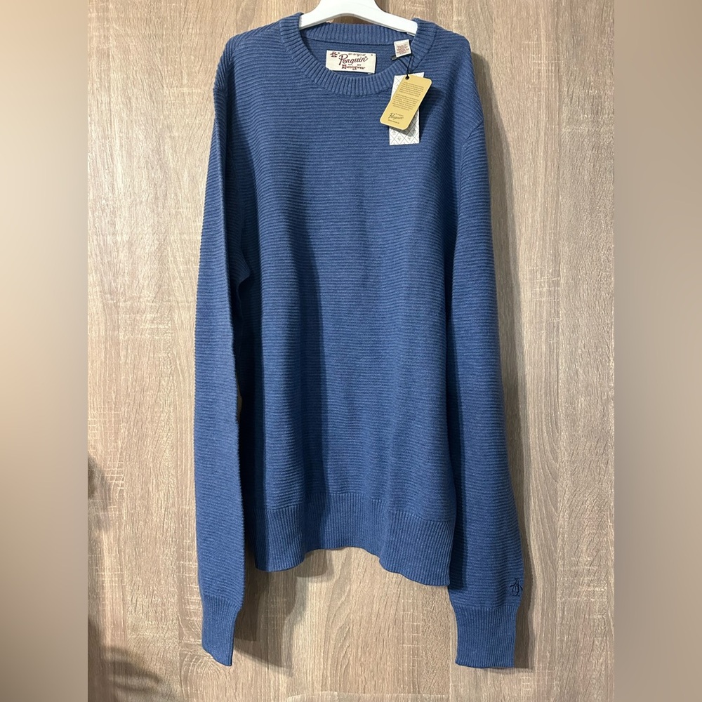 Original Penguin Men’s Crewneck Size Small Coastal Heather 100% Cotton
